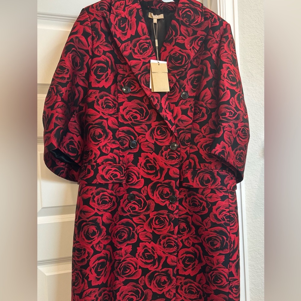 Michael Kors Rose Jacquard Jacket Size 12